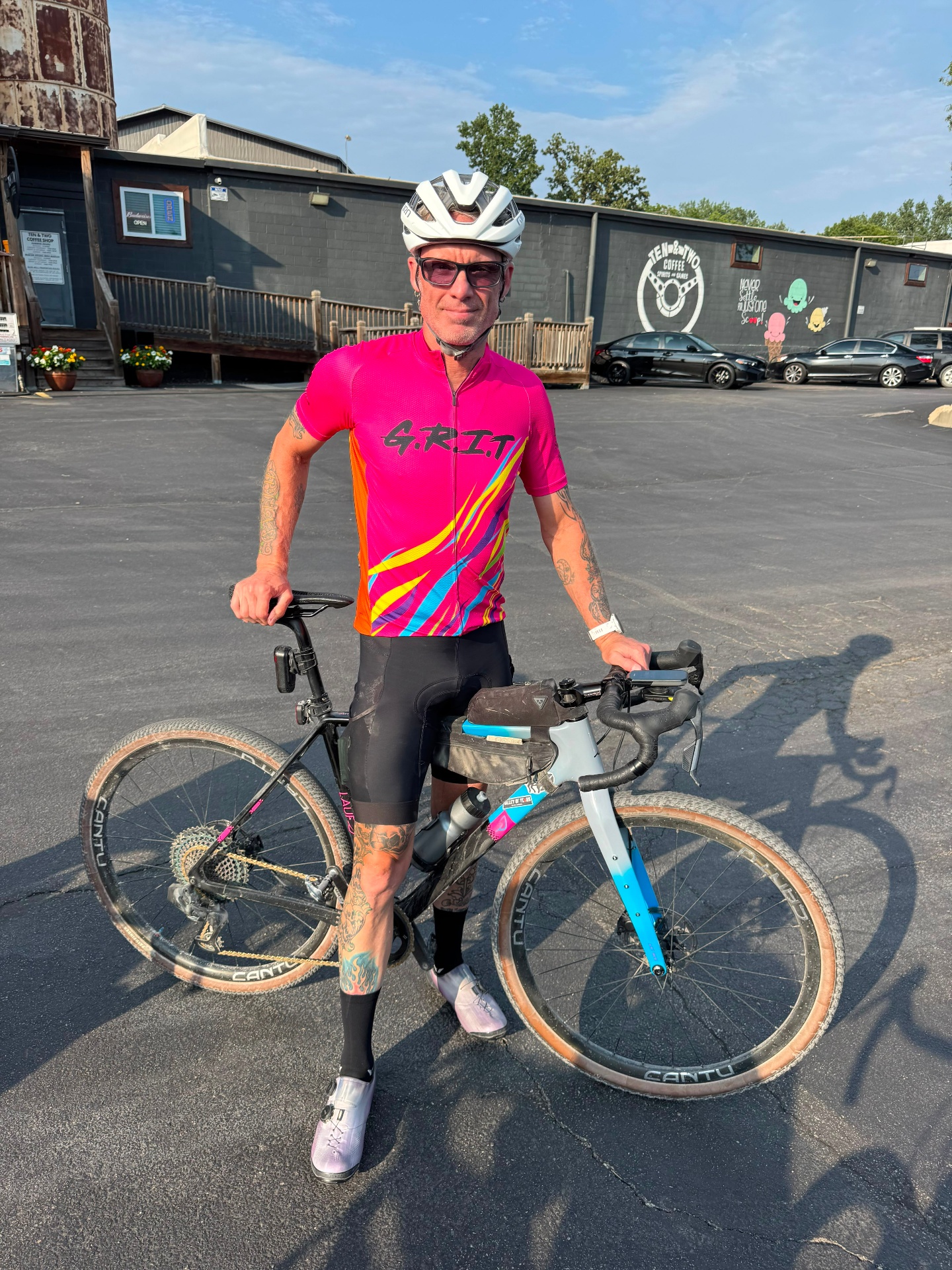 Coach Roger Williams, USA Cycling Level 3 Certified Coach, with his gravel bike